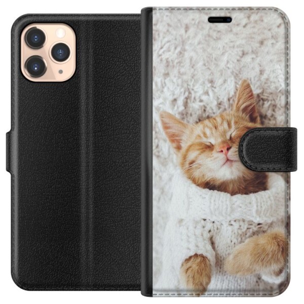 Apple iPhone 11 Pro Tegnebogsetui Kitty Sweater