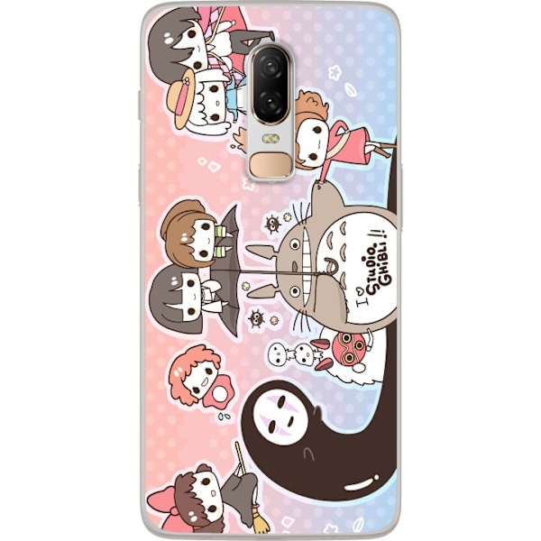 OnePlus 6 Läpinäkyvä kuori Kawaii