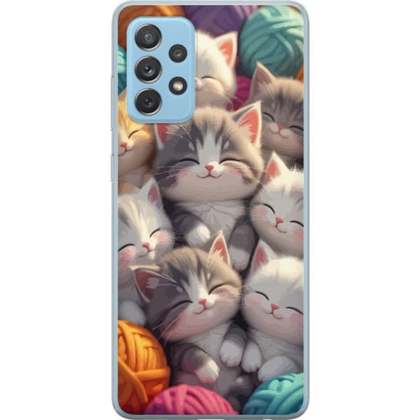Kompatibelt Mobildeksel til Samsung Galaxy A72 5G Sovande kattungar beige