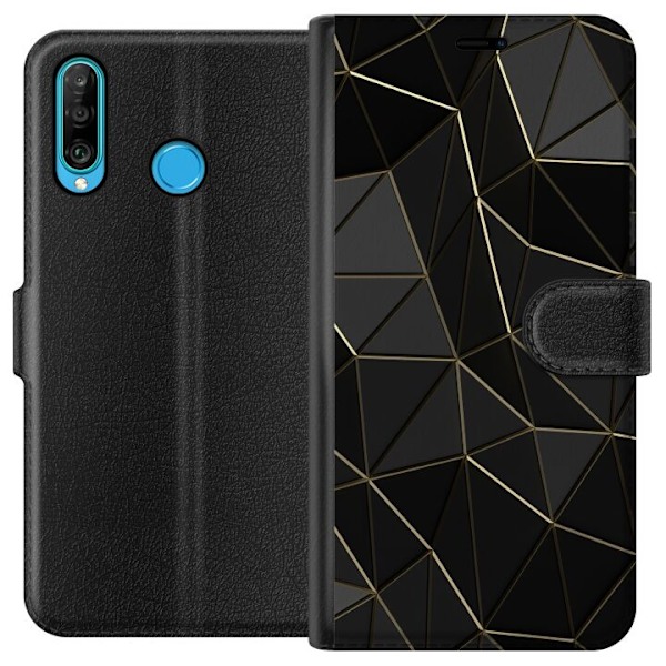 Huawei P30 lite Tegnebogsetui Midnat