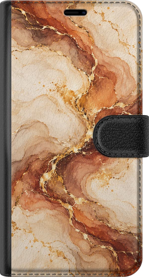 Yhteensopiva Lompakkokotelo Apple iPhone 18 Pro Pronssimarmori beige