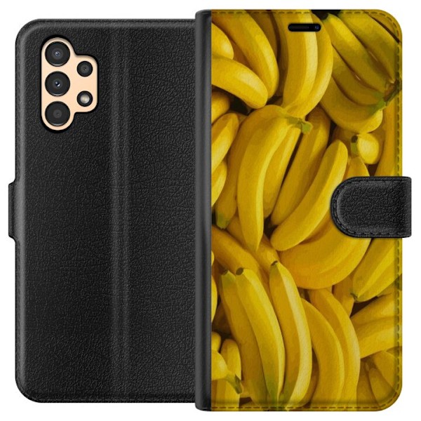Samsung Galaxy A13 Plånboksfodral Banana Pattern – lekfullt