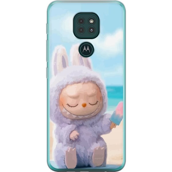 Motorola Moto G9 Play Genomskinligt Skal Labubu Pink Mood –