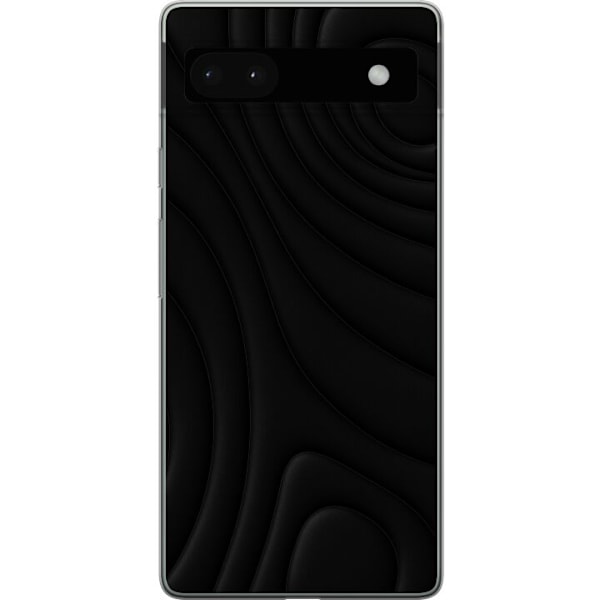 Google Pixel 6a Läpinäkyvä kuori Tummat Aallot