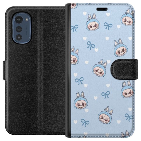 Motorola Moto E32s Tegnebogsetui Labubu Ildånd
