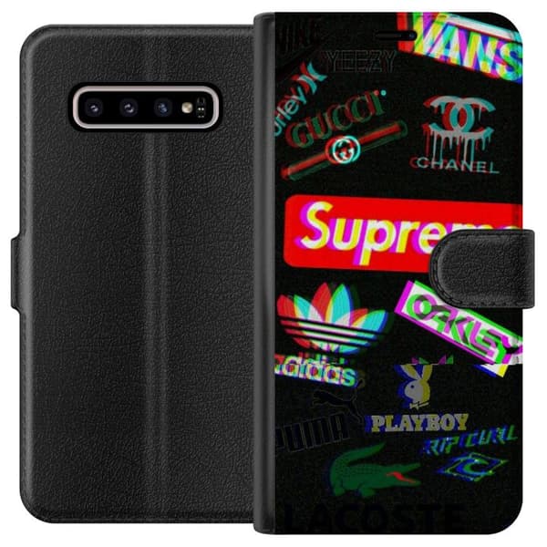Kompatibelt Lommeboketui til Samsung Galaxy S10+ 3D