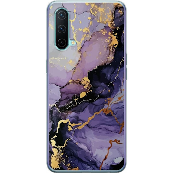 OnePlus Nord CE 5G Gennemsigtig cover Lilla Marmor