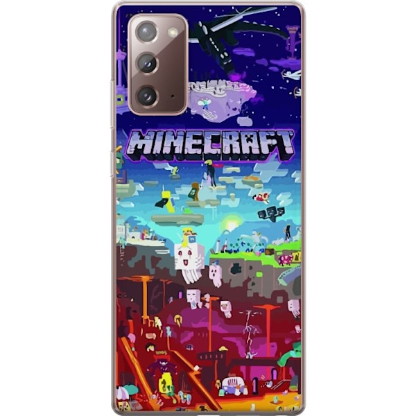 Samsung Galaxy Note20 Genomskinligt Skal Minecraft