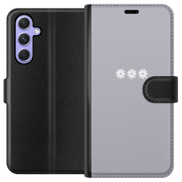 Samsung Galaxy A54 Tegnebogsetui Lilla Blomminimalisme - stilf
