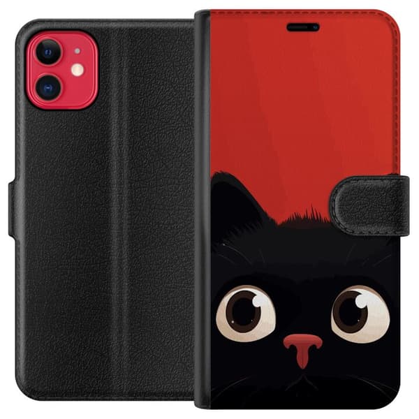 Kompatibel Tegnebogsetui til Apple iPhone 11 Livlig Kat
