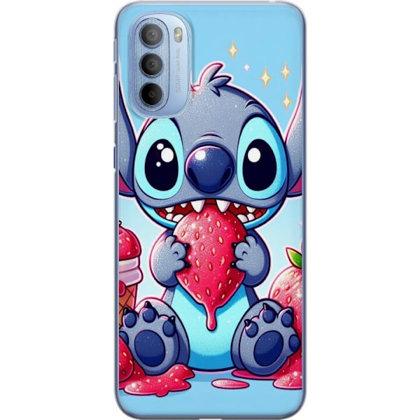Motorola Moto G31 Gjennomsiktig deksel Strawberry Stitch