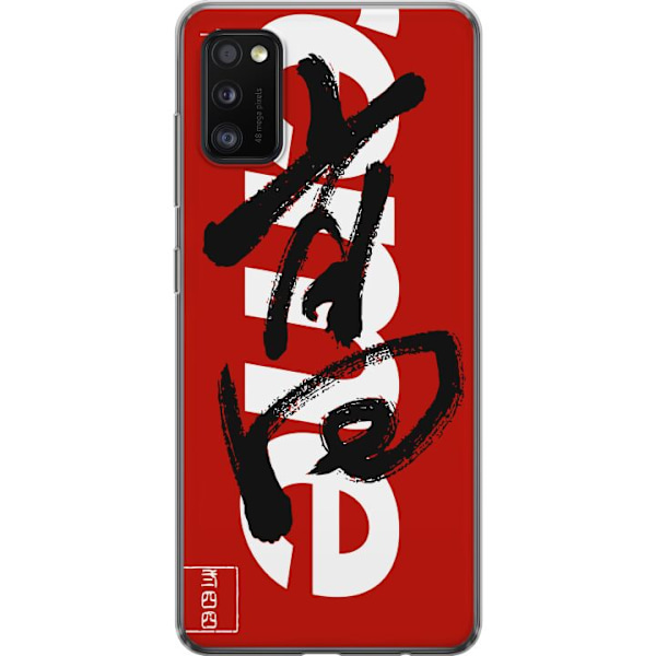 Samsung Galaxy A41 Gennemsigtig cover Supreme Rød Graffiti Streetwear Design Modeikon Trend Graffitimønster Populært Urban Streetmode