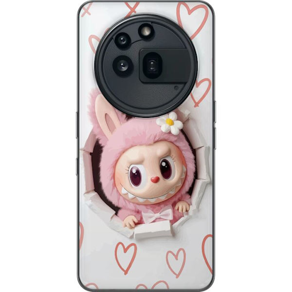 Nothing Phone (3a) Pro Läpinäkyvä kuori Labubu Sydän Taustakuva Pop Mart Rakkausteema Hahmodesign Suosittu Motiivi Keräilytaideteossarja