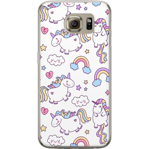 Samsung Galaxy S6 Gennemsigtig cover Unicorn Mønster