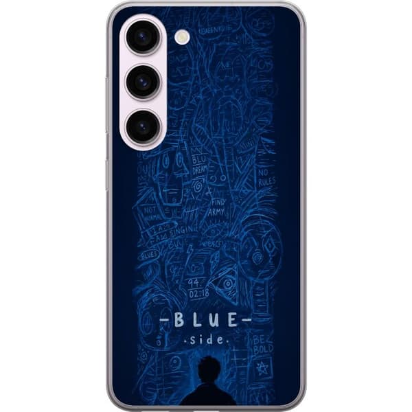 Kompatibelt Mobilskal till Samsung Galaxy S23 Blue Side illustration blå