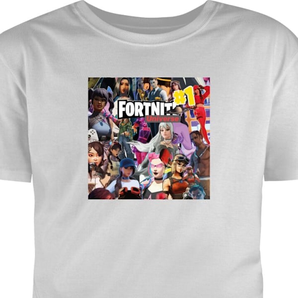 T-shirt för Vuxen | Klassisk Vuxen-T-shirt Fortnite grå L