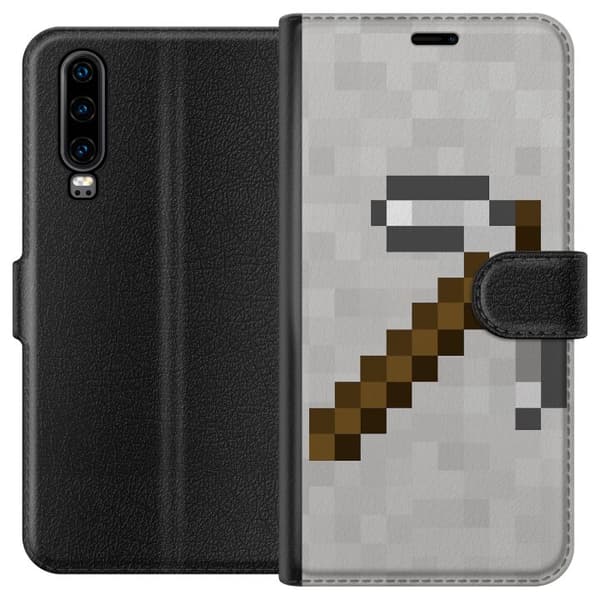 Kompatibel Tegnebogsetui til Huawei P30 Minecraft Værktøjer