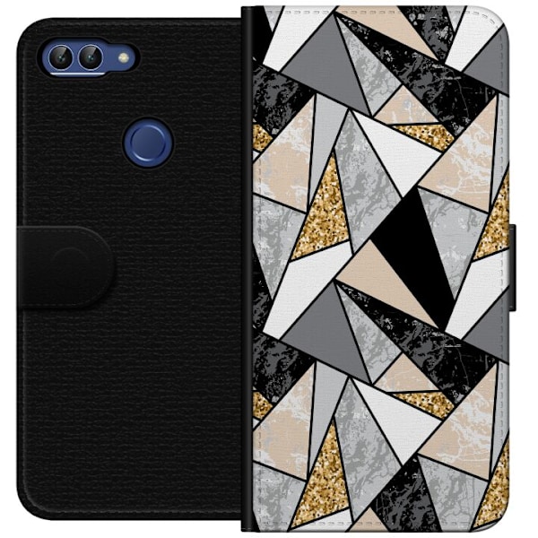 Huawei P smart Tegnebogsetui Marmorpapir