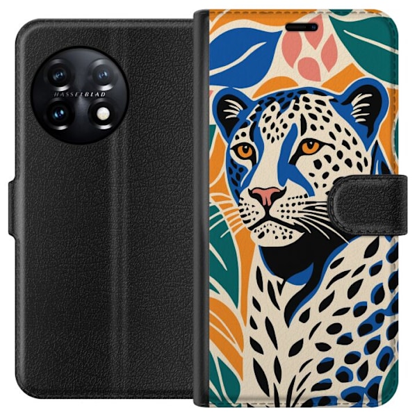 OnePlus 11 Tegnebogsetui Majestætiske Leopard