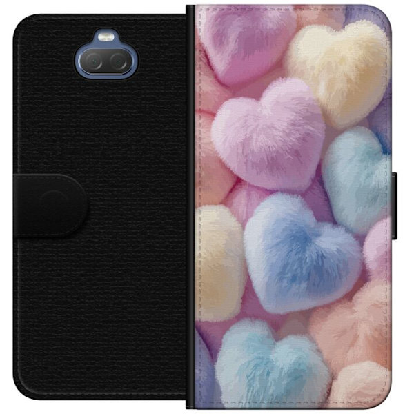 Sony Xperia 10 Plus Tegnebogsetui Hjerter Kærlighed Grafisk Design Romantisk Motiv Populær Symbol Grafisk Mønster Dekoration