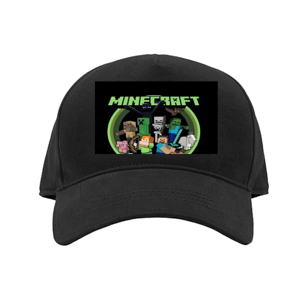 Kasket til Børn | Behagelig Justerbar Børne-Kasket Minecraft sort Barn