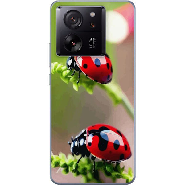 Xiaomi 13T Gennemsigtig cover Ladybug Insekt Held Symbol Naturlig Motiv Populær Grafisk Motiv Dekoration Sommer Tur