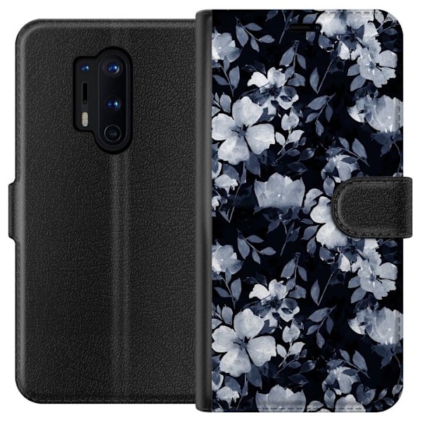 OnePlus 8 Pro Tegnebogsetui Blomster