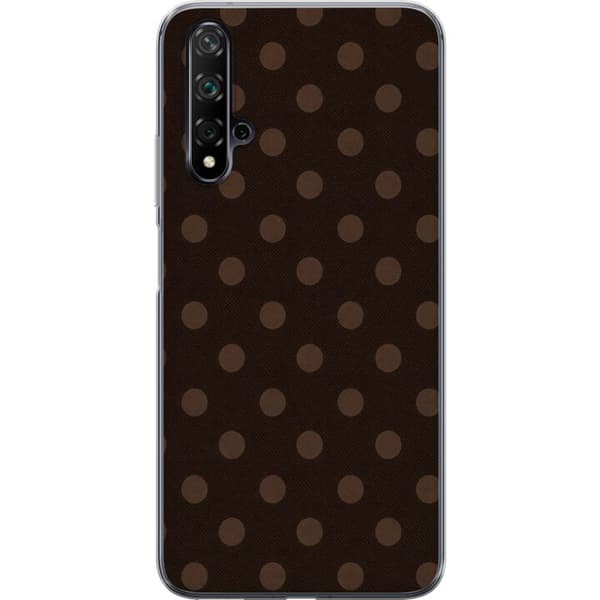 Kompatibelt Mobilskal till Huawei nova 5T Mocha Dots brun