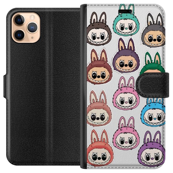 Apple iPhone 11 Pro Max Plånboksfodral Labubu Macaron Monster