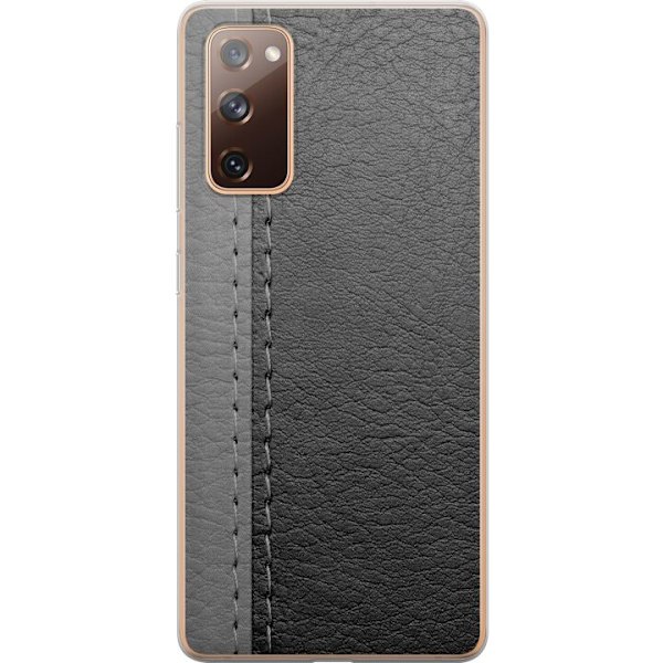 Samsung Galaxy S20 FE Läpinäkyvä kuori Musta & Harmaa Nahka