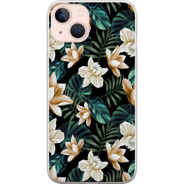 Apple iPhone 13 Genomskinligt Skal Blommor