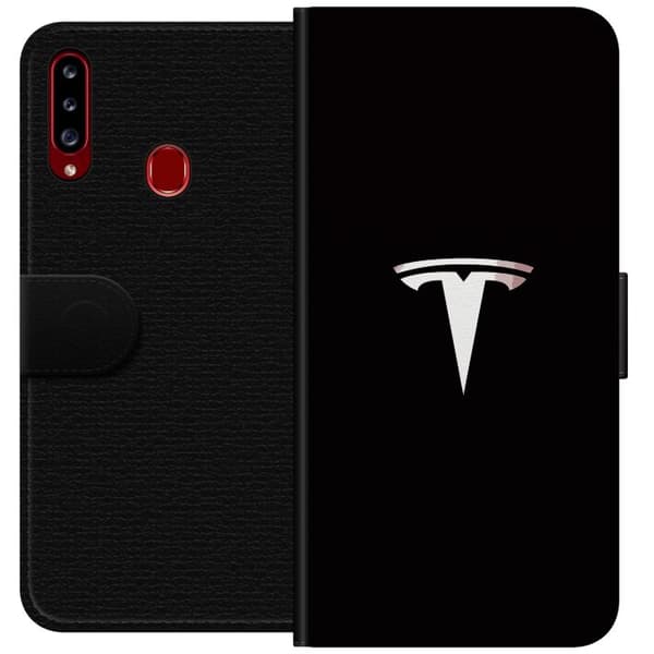 Kompatibelt Plånboksfodral till Samsung Galaxy A20s Tesla