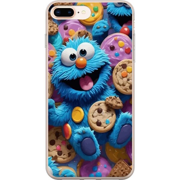 Kompatibelt Mobildeksel til Apple iPhone 8 Plus Kakemonster med fargerike kjeks i søt illustrasjon