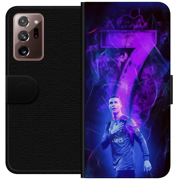Samsung Galaxy Note20 Ultra Plånboksfodral Ronaldo 7 – Fotbollslegend i Action för Fans
