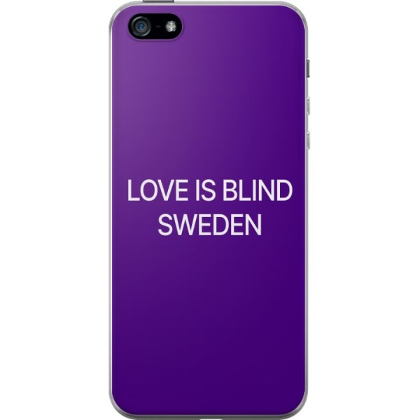 Apple iPhone 5 Läpinäkyvä kuori Rakkaus on sokea