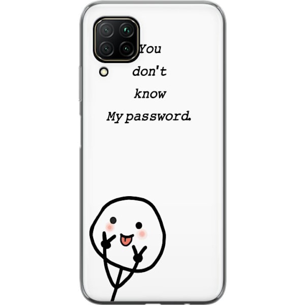 Huawei P40 lite Genomskinligt Skal You Don’t Know My Password – edgy textmotiv med attityd
