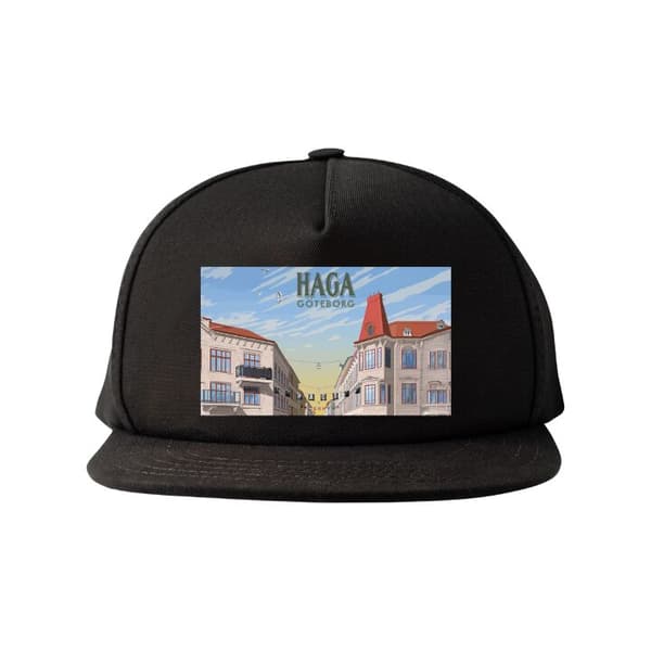 Snapback-lue svart one size