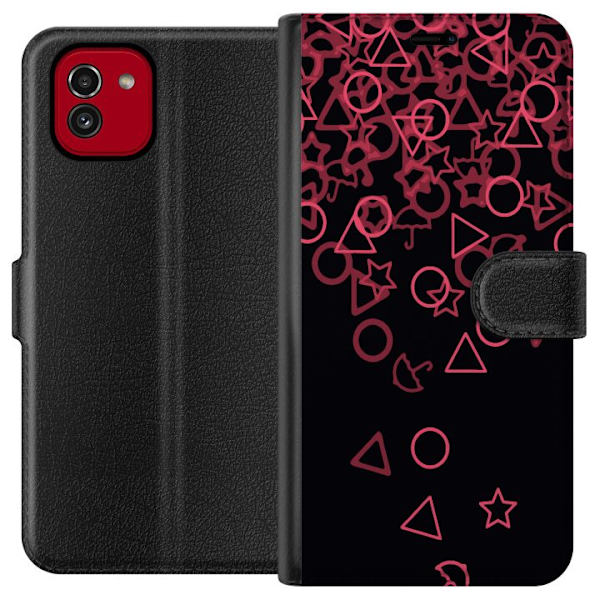 Samsung Galaxy A03 Tegnebogsetui Squid Game Ikoner Serie Design Populært TV Spil Ikoner Grafisk Motiv Asiatisk Trend Dramaserie