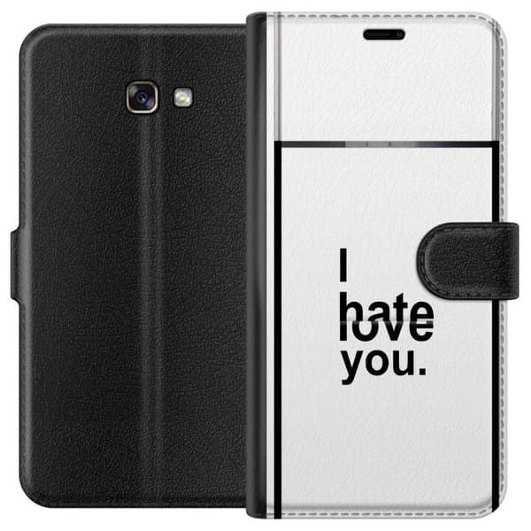 Kompatibelt Plånboksfodral till Samsung Galaxy A3 (2017) I Hate Love You vit