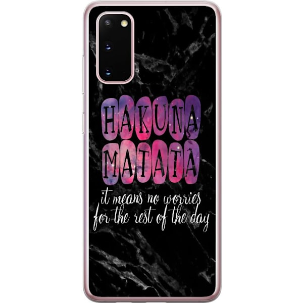 Samsung Galaxy S20 Genomskinligt Skal Hakuna Matata