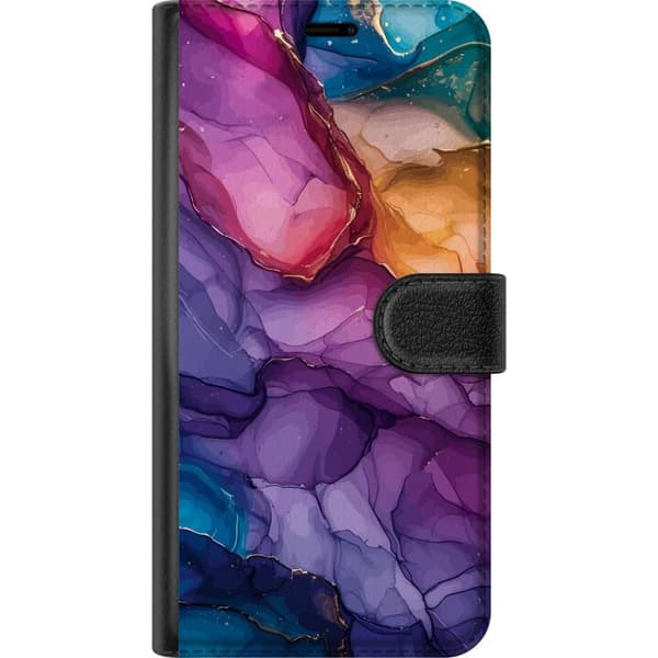 Kompatibel Tegnebogsetui til Samsung Galaxy A35 Farverige stenar