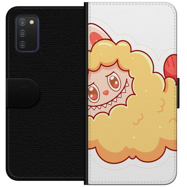 Samsung Galaxy A03s Tegnebogsetui Labubu Vaskebjørn Pop Mart Figur Samlerobjekt Sød Design Populært Motiv Kunstlegetøj Kreativ Figurserie
