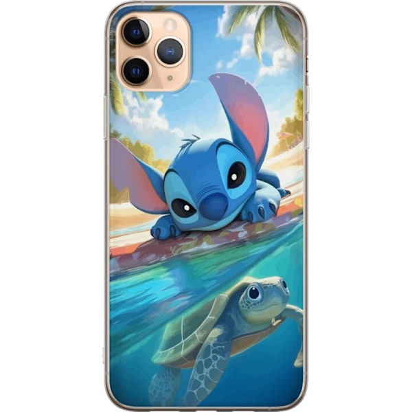 Apple iPhone 11 Pro Max Läpinäkyvä kuori Stitch kilpikonnal