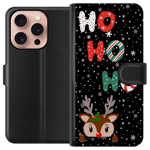 Apple iPhone 16 Pro Plånboksfodral HO HO HO