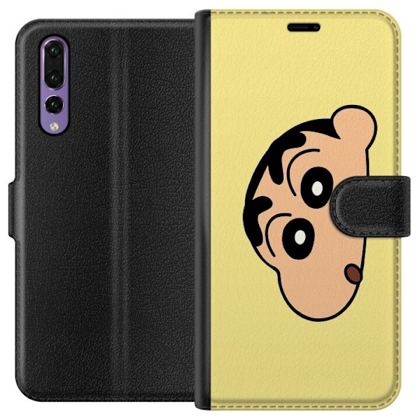 Huawei P20 Pro Lompakkokotelo Peeking Shinchan