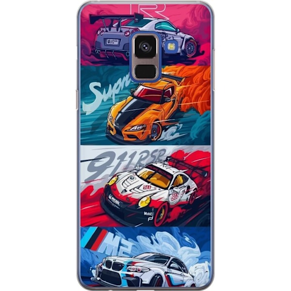 Samsung Galaxy A8 (2018) Genomskinligt Skal Fartfyllda Bilar