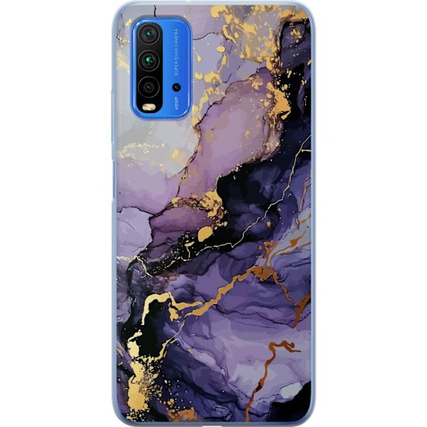 Xiaomi Redmi Note 9 4G Läpinäkyvä kuori Purppuranhohtoinen