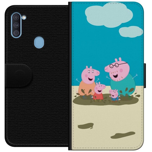 Samsung Galaxy A11 Tegnebogsetui Greta Gris Familie Georg Mudd