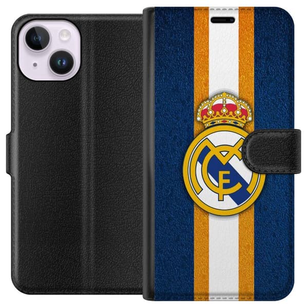Kompatibel Tegnebogsetui til Apple iPhone 14 Real Madrid CF