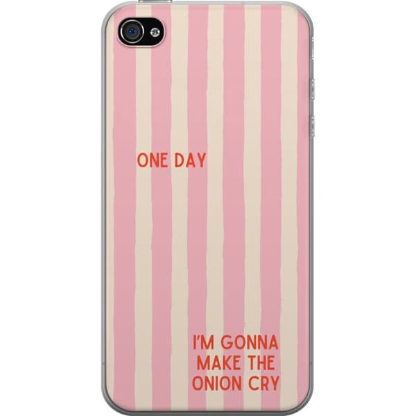Kompatibelt Mobilskal till Apple iPhone 4 Make the Onion Cry rosa